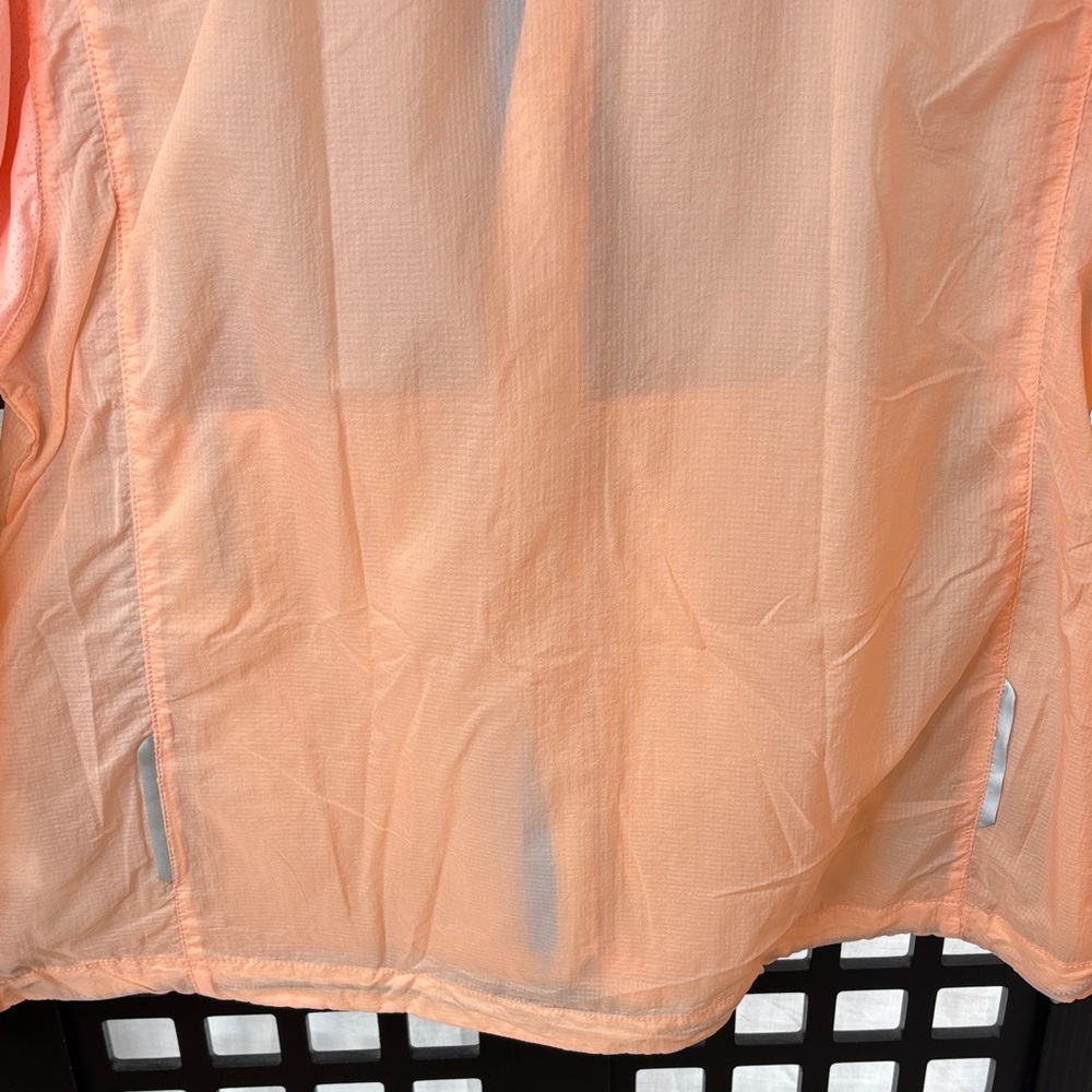 🧡 Little Donkey Andy Lightweight Windbreaker Jacket Peach Blue Zip Medium 🧡 - Picture 9 of 13